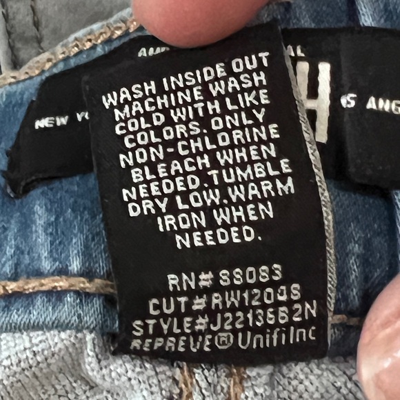 Women’s Rewash Jeans Denim Drawstring Joggers M Lightwash Elastic Waist EUC - Picture 5 of 5